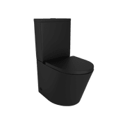 Vivo Toilet Suite with Thick Seat Matte Black gallery detail image
