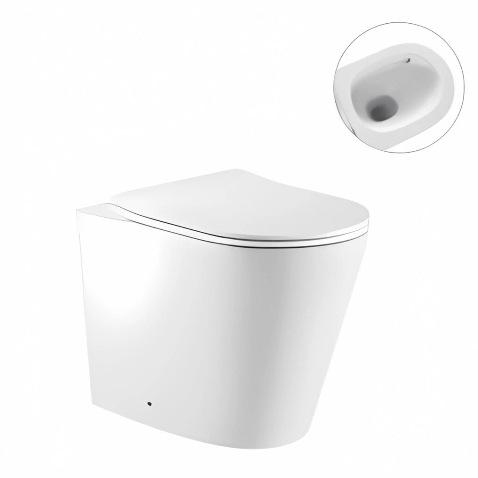 Zero Extra High Rimless Whirlpool Flush Floor Pan gallery detail image