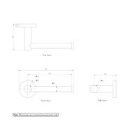 Elysian Toilet Roll Holder - Brushed Gunmetal gallery detail image