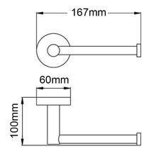 Lucid Pin Toilet Paper Holder Light Brushed Brass gallery detail image