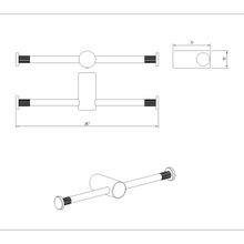 Caddence Double Toilet Paper Holder Brushed Nickel gallery detail image