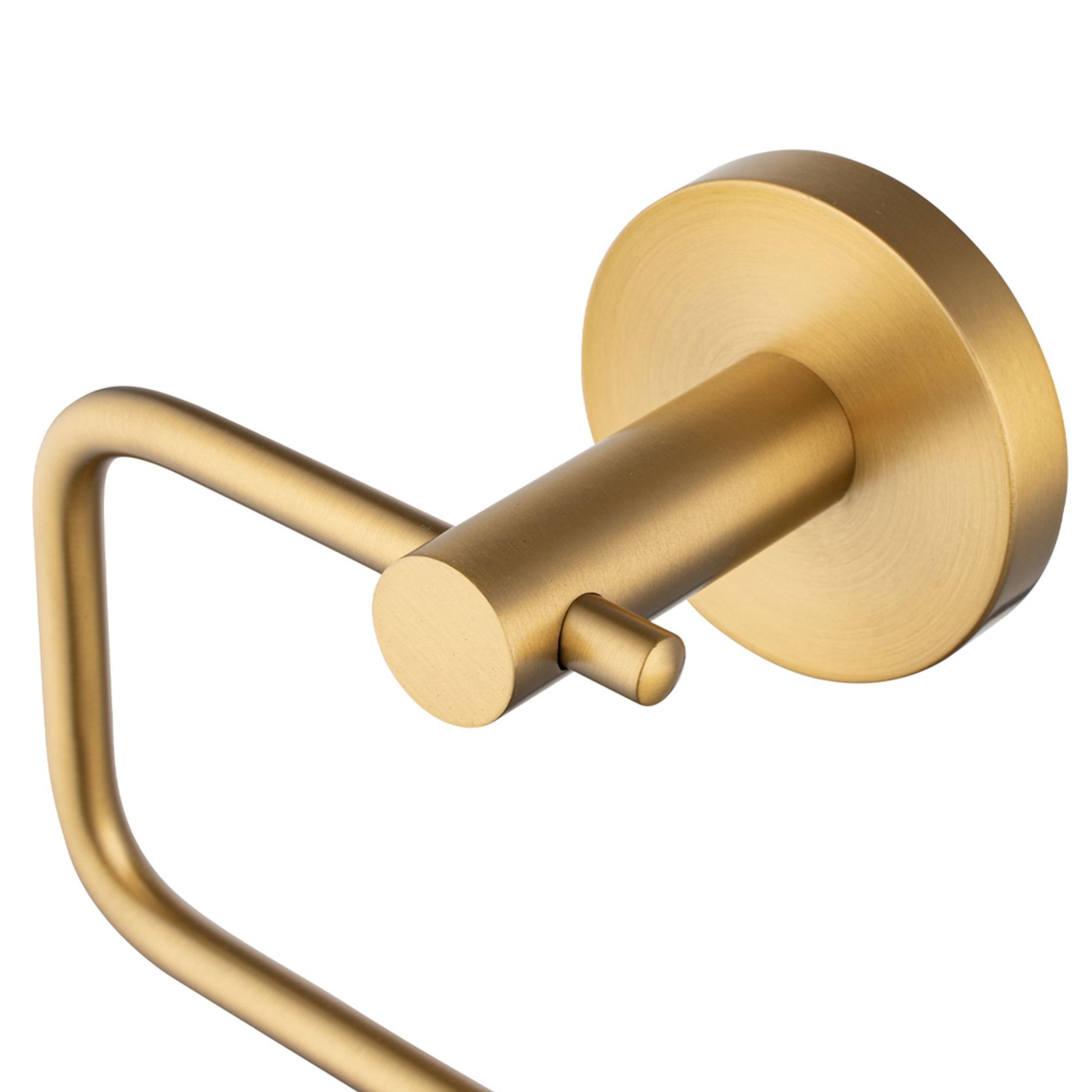 Lucid Pin Toilet Roll Ring Brushed Brass gallery detail image