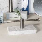 Caddence Double Toilet Paper Holder Brushed Nickel gallery detail image