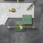 Caddence Double Toilet Paper Holder Brushed Brass gallery detail image
