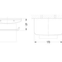 Cubic Toilet Roll Holder with Shelf Chrome gallery detail image