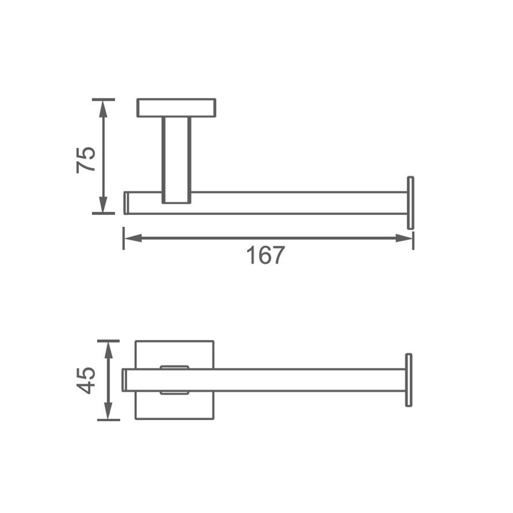 Butler Toilet Roll Holder Gun Metal gallery detail image