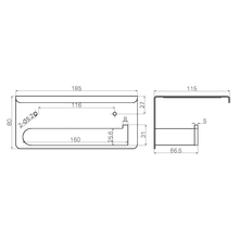 Bianca Toilet Roll Holder & Phone Holder | Chrome gallery detail image