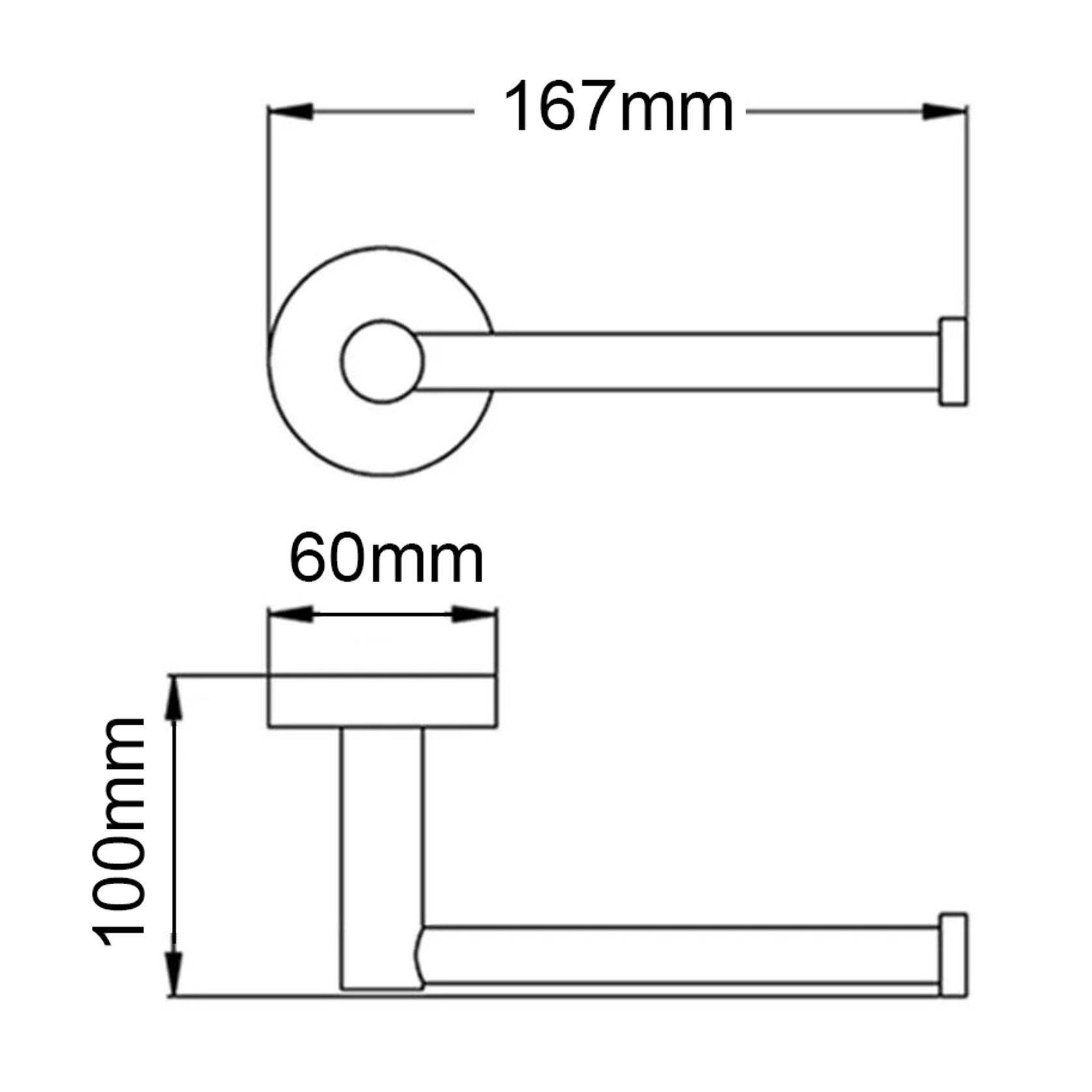 Lucid Pin Toilet Roll Holder Chrome gallery detail image