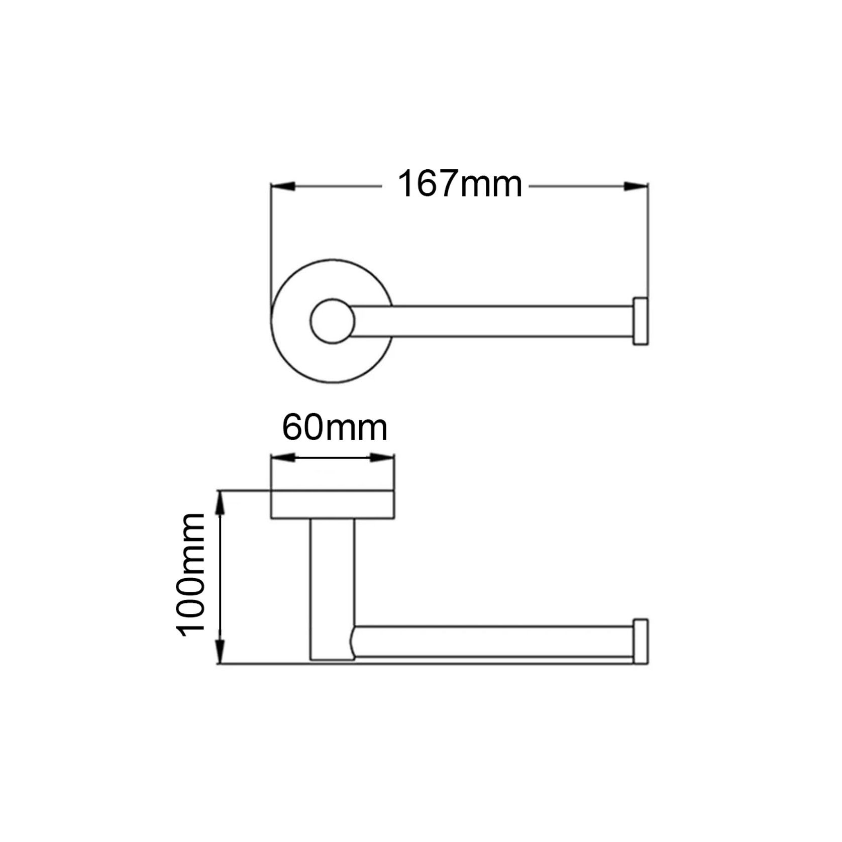 Lucid Pin Toilet Roll Holder Brushed Brass gallery detail image