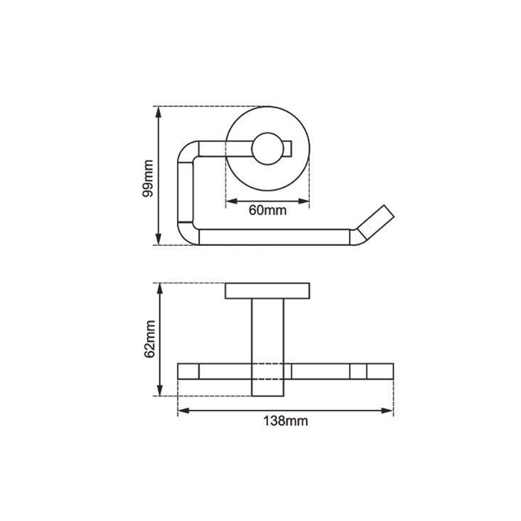 Lucid Pin Toilet Roll Ring Brushed Brass gallery detail image