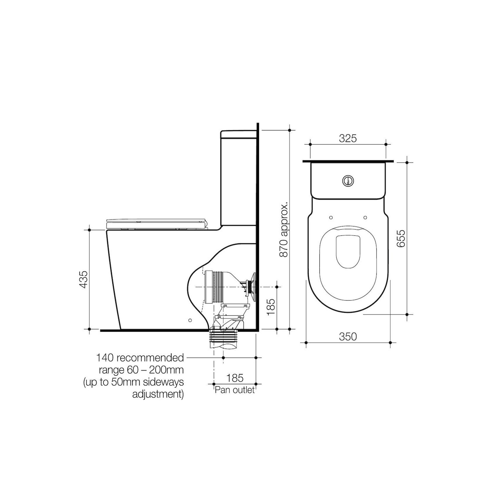 Liano Cleanflush® Easy Height Wall Faced Toilet Suite gallery detail image