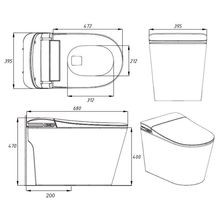 Smart Toilet Matte Grey gallery detail image