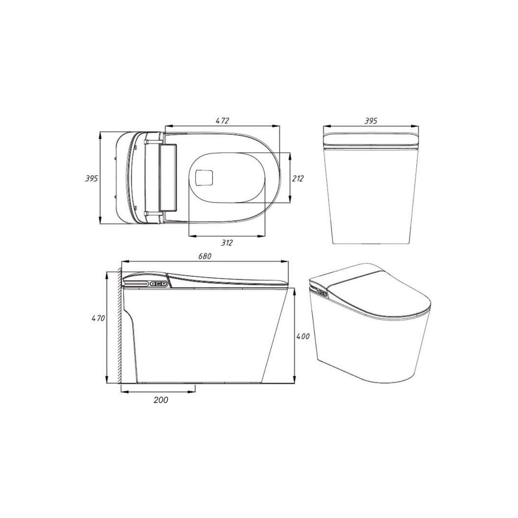 Smart Toilet White gallery detail image