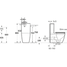 Vivo Comfort Height Suite Slim Seat Gloss White gallery detail image