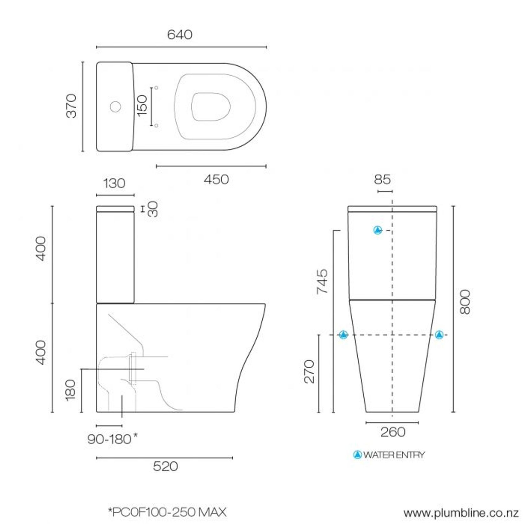 Reflex Rimless Back To Wall Toilet with Bidet Seat gallery detail image