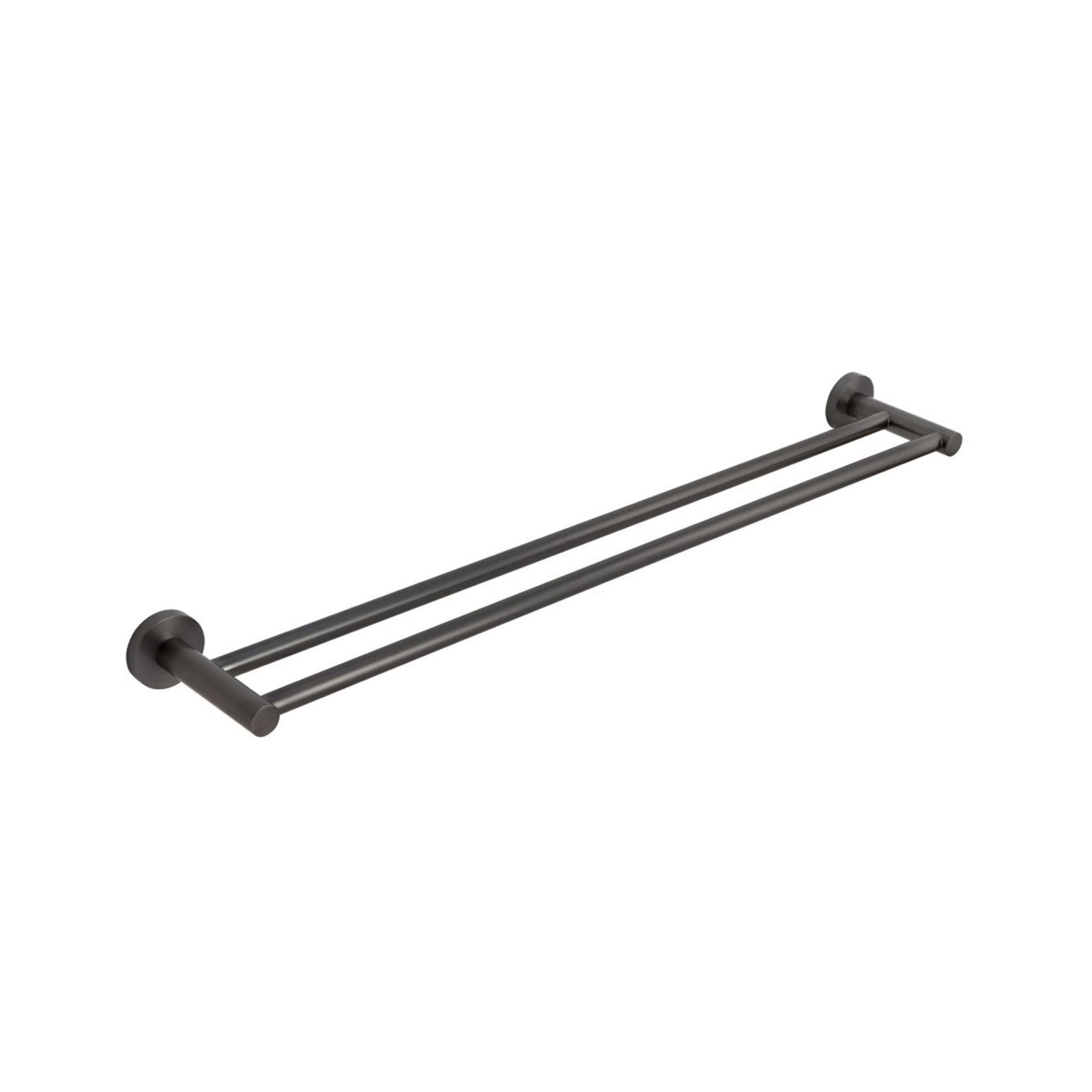 Elysian Double Towel Rail - Brushed Gunmetal gallery detail image