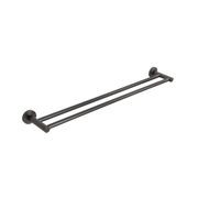 Elysian Double Towel Rail - Brushed Gunmetal gallery detail image