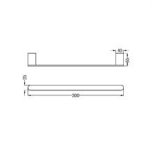 Bianca Hand Towel Rail | Matte Black gallery detail image