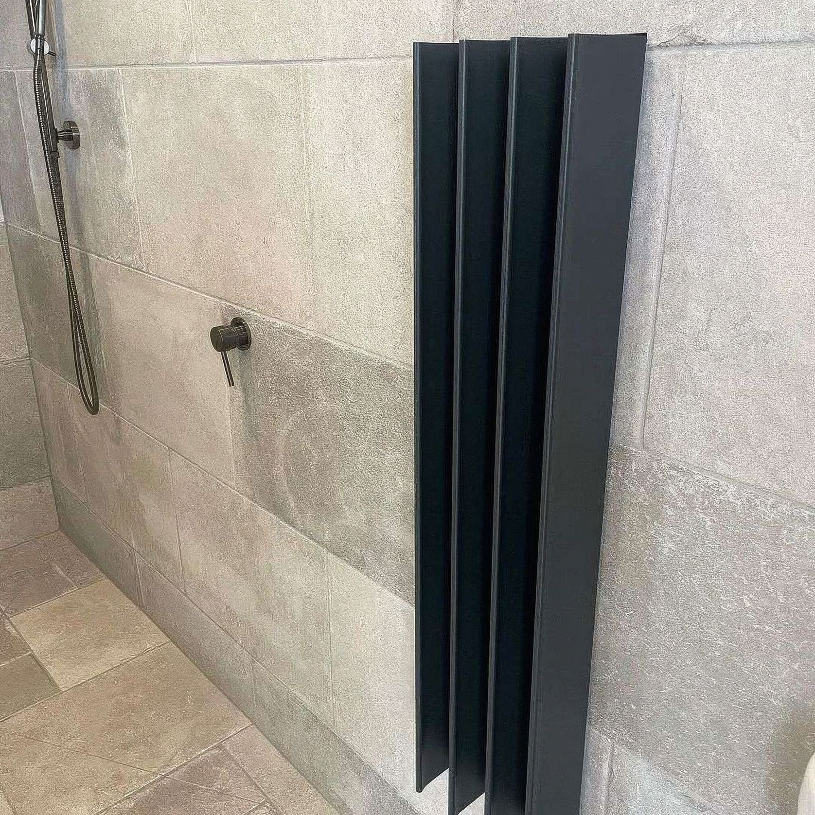 Gordon Heated Towel Rail | Black gallery detail image