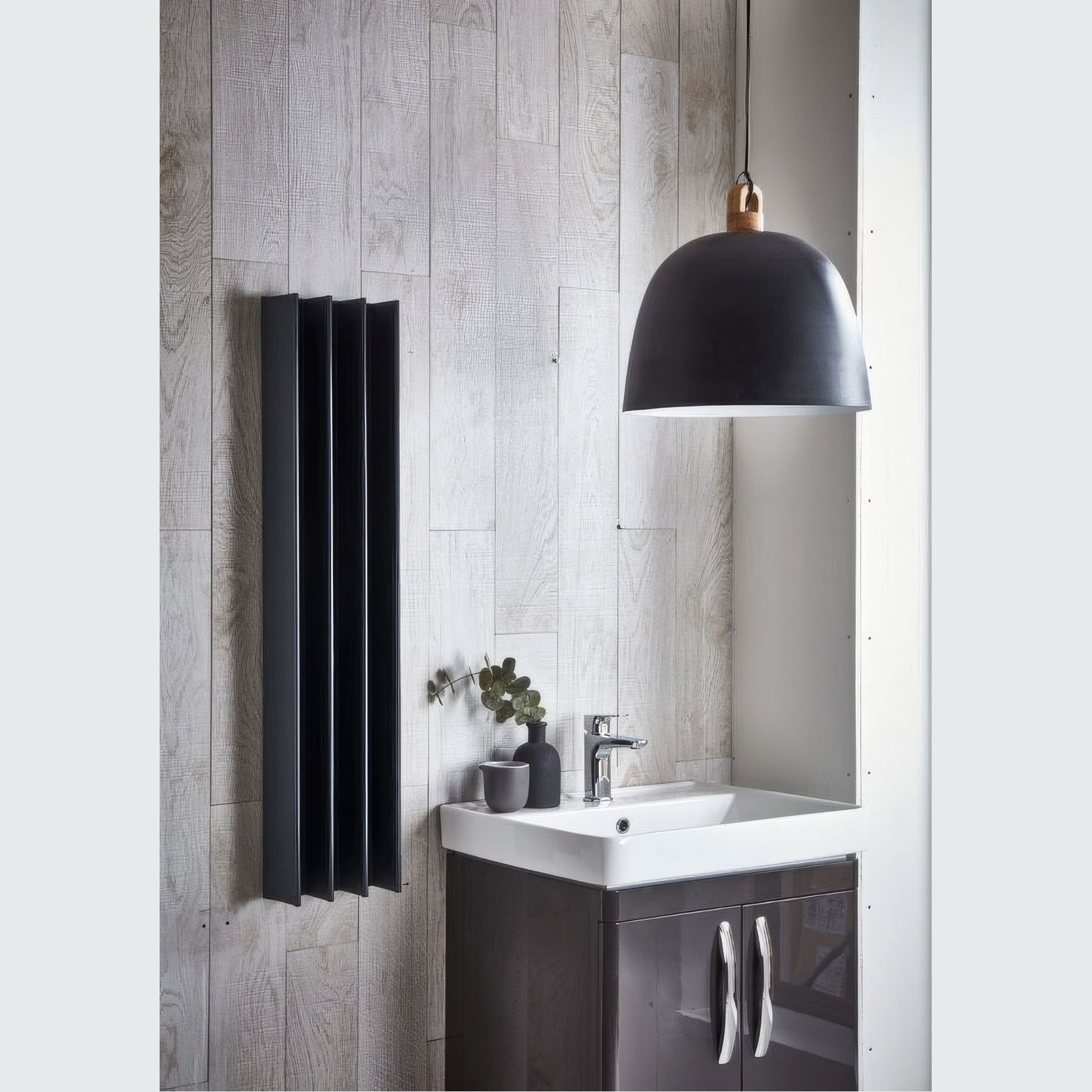 Gordon Heated Towel Rail | Dark Grey gallery detail image
