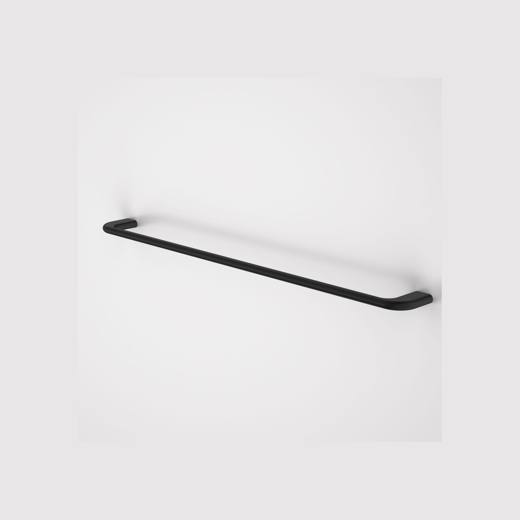 Contura II 820mm Single Towel Rail | Matte Black gallery detail image