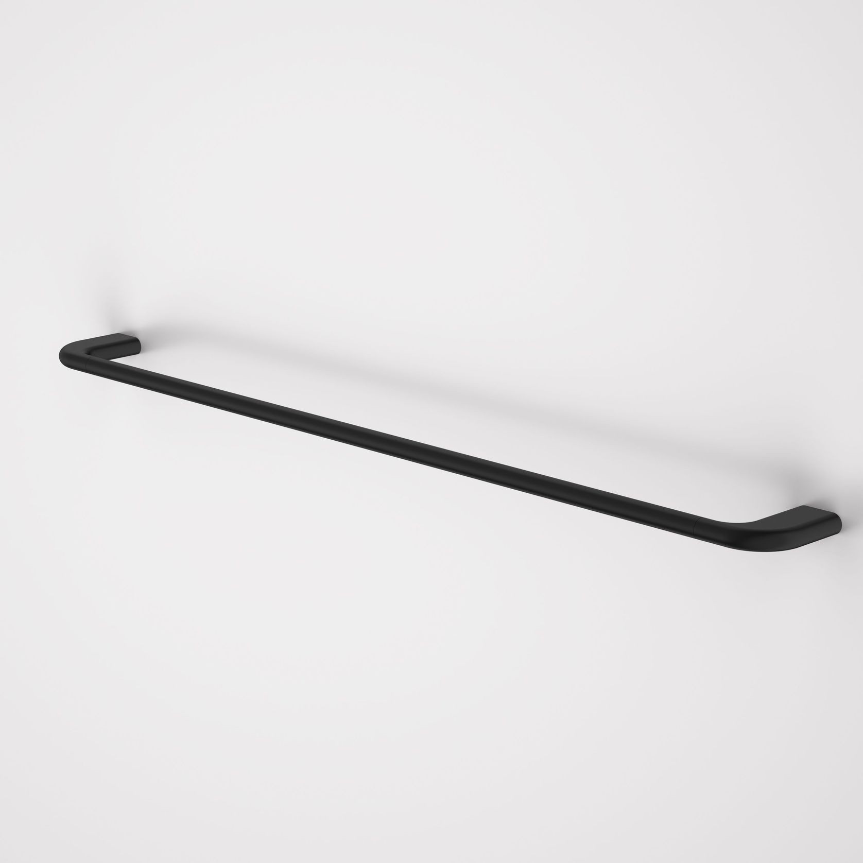 Contura II 820mm Single Towel Rail | Matte Black gallery detail image