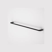 Contura II 820mm Single Towel Rail | Matte Black gallery detail image