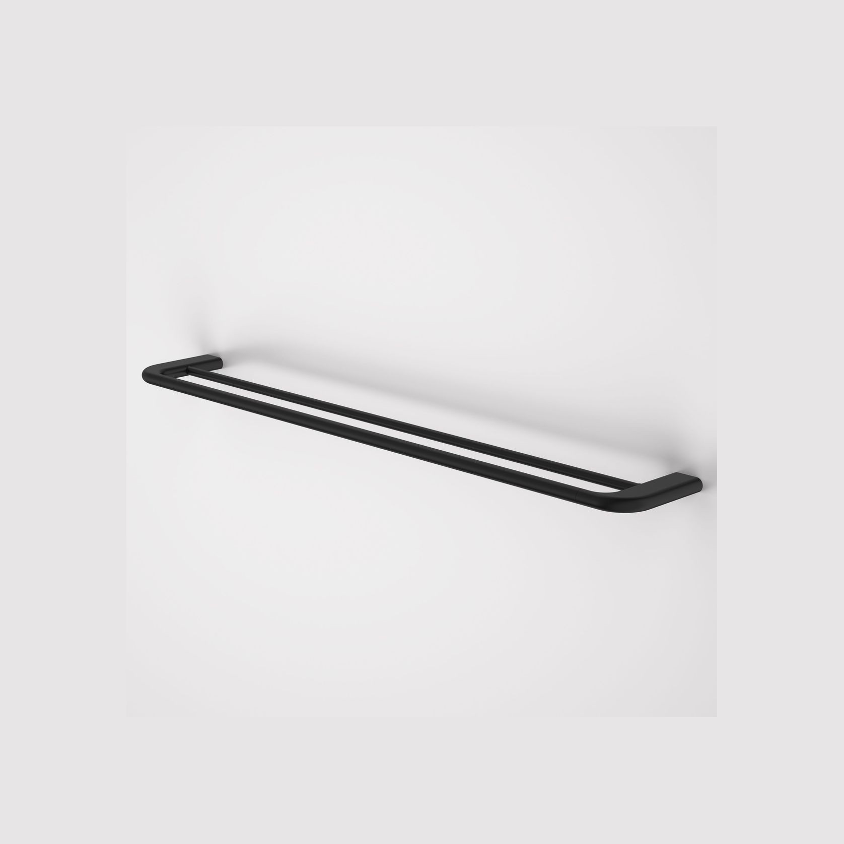 Contura II 820mm Double Towel Rail  | Matte Black gallery detail image