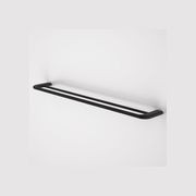 Contura II 820mm Double Towel Rail  | Matte Black gallery detail image