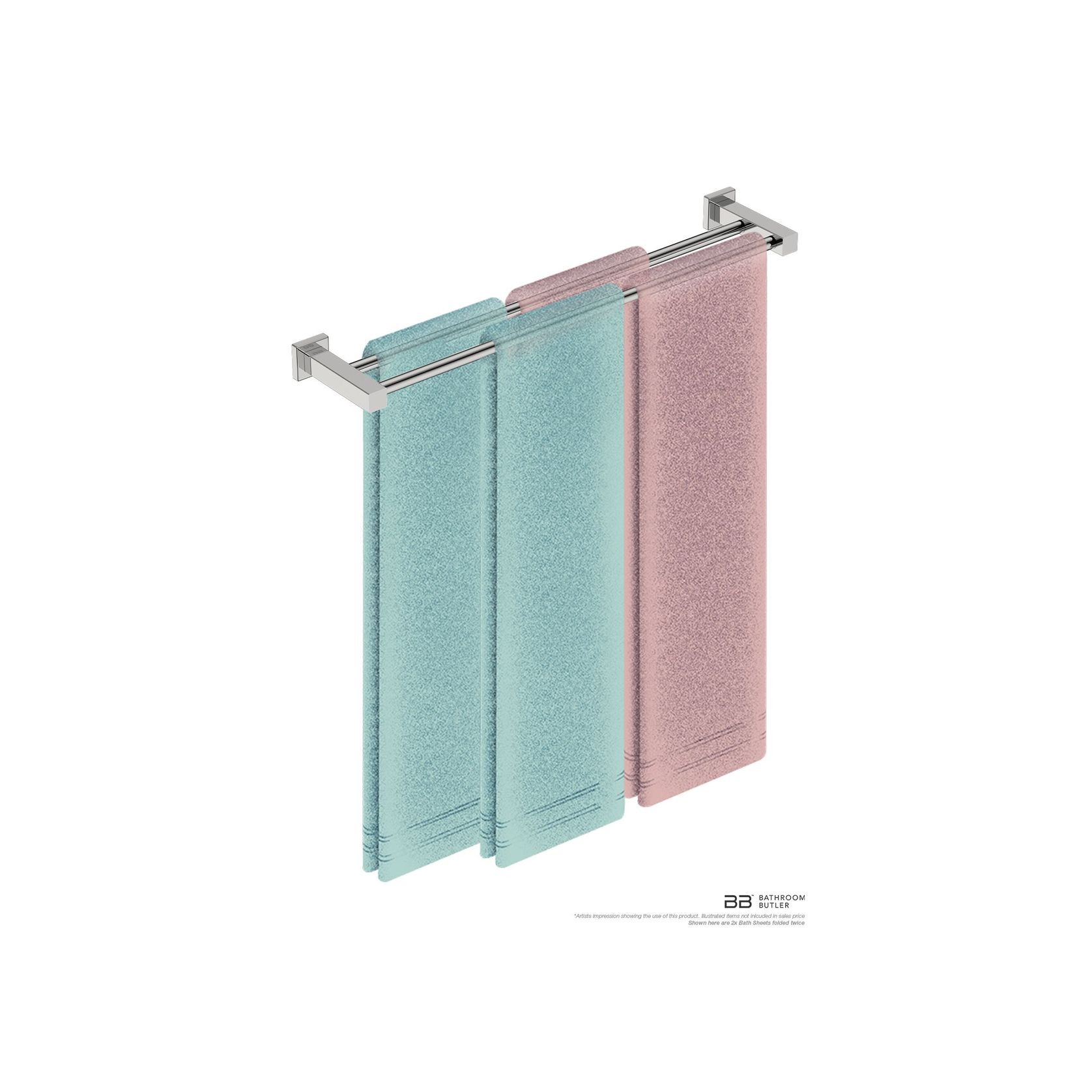 Double Towel Rail 650mm - 8500 Series Number 8582 gallery detail image