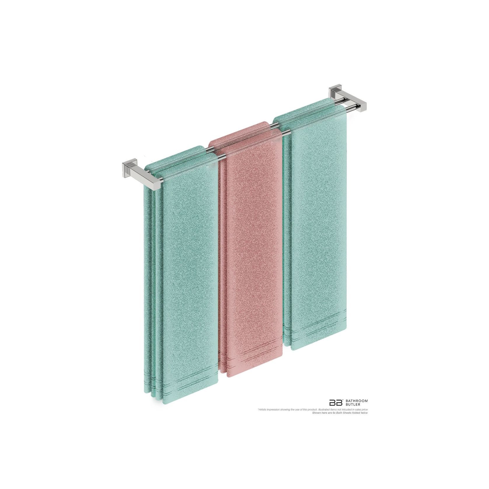 Double Towel Rail 800mm - 8500 Series Number 8585 gallery detail image