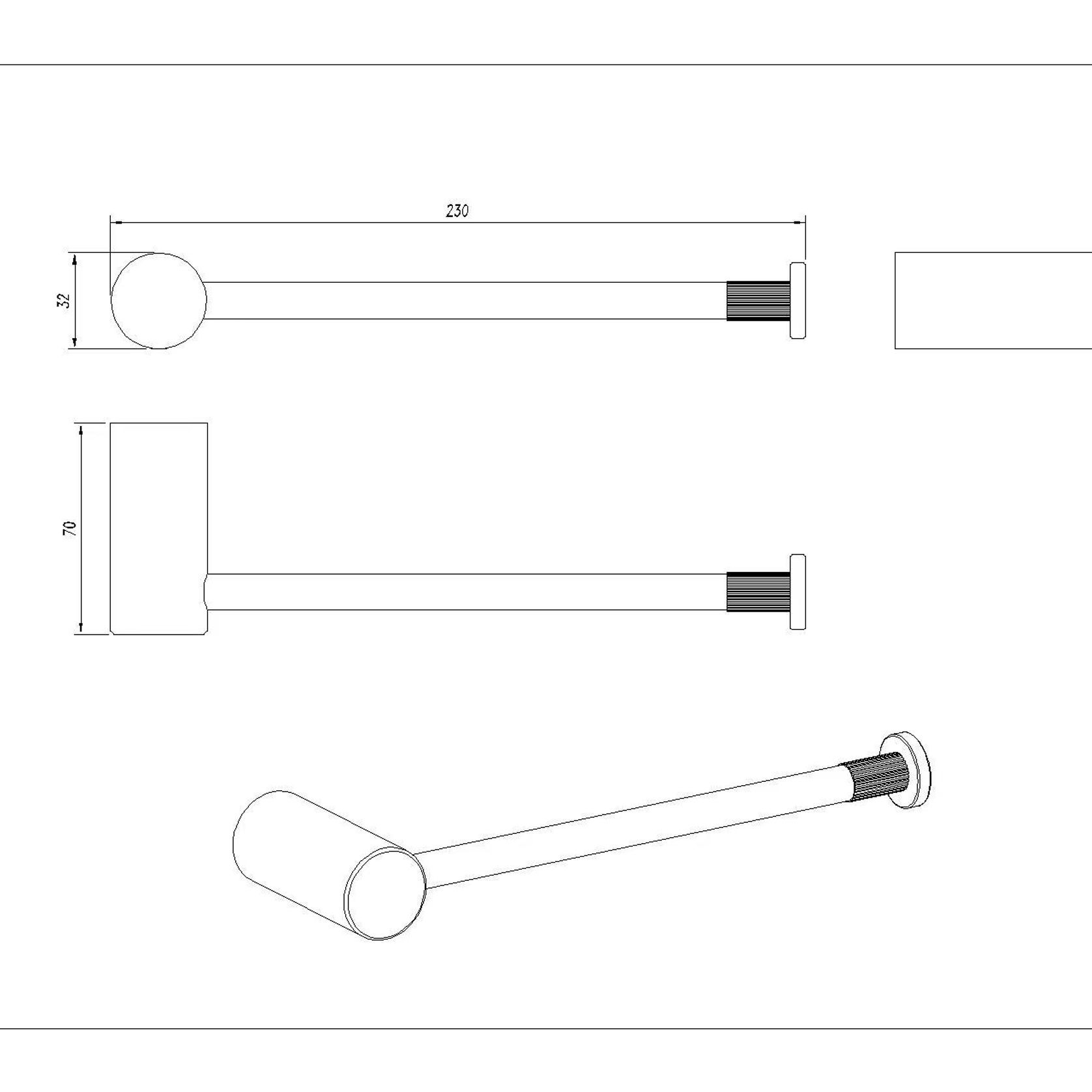 Caddence Towel Holder Brushed Nickel gallery detail image