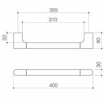Urbane II Universal Rail Straight 400mm - Gun Metal gallery detail image
