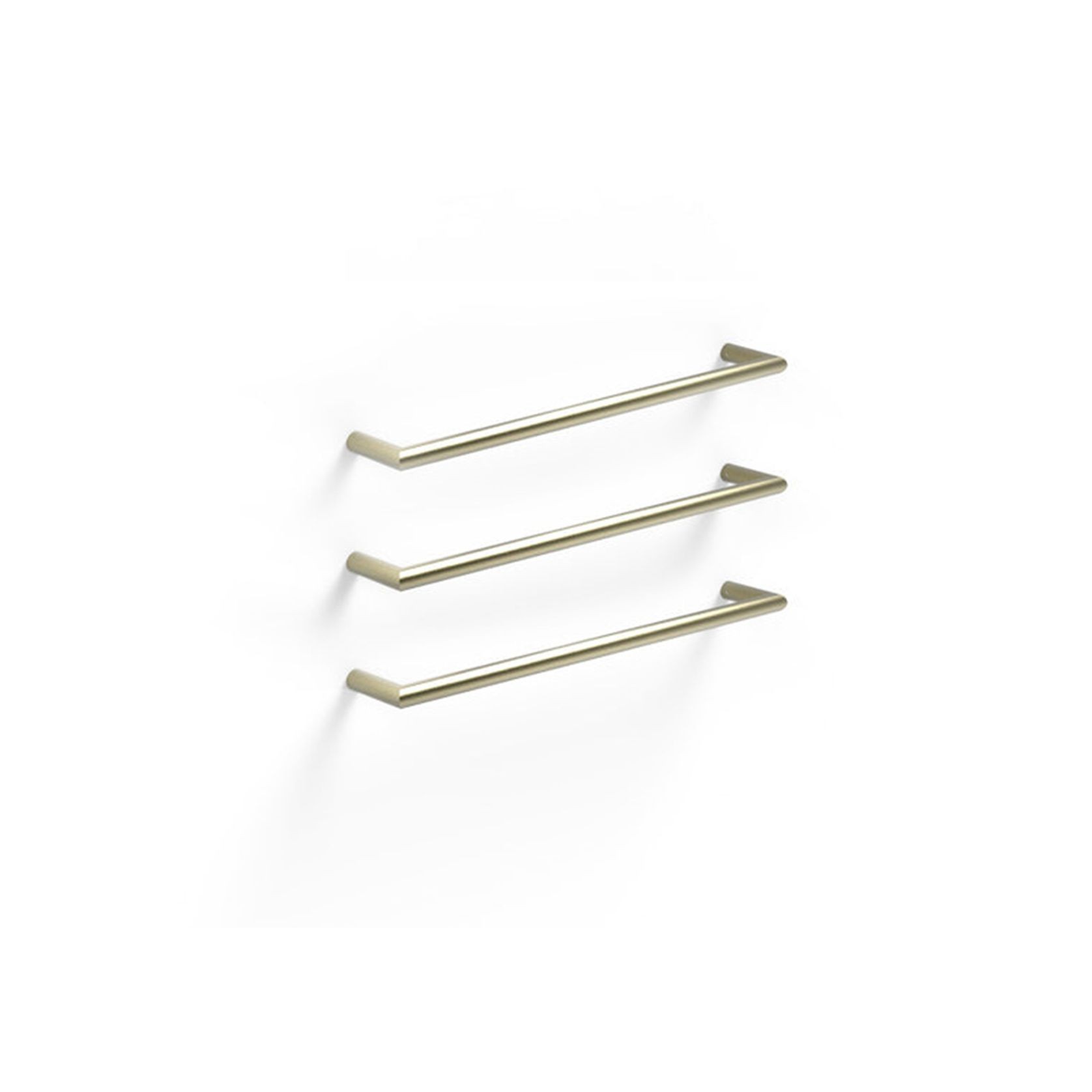 Zara 65 Heated Towel Rail Brushed Brass Organic gallery detail image
