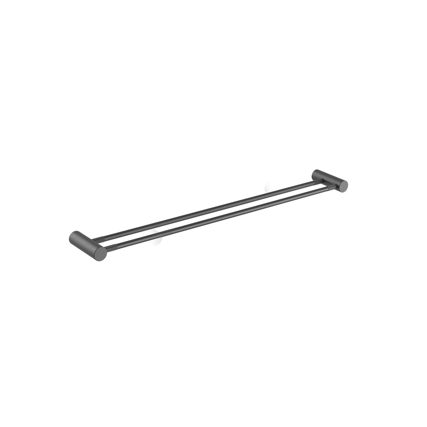 Caddence Double Towel Rail 800mm Gun Metal Grey gallery detail image