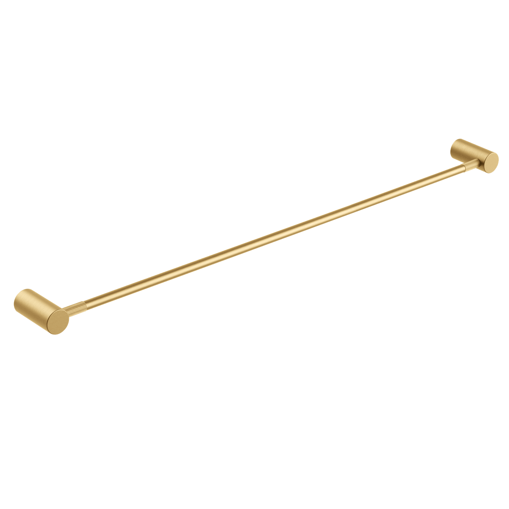 Caddence Single Towel Rail 800mm Brushed Brass gallery detail image