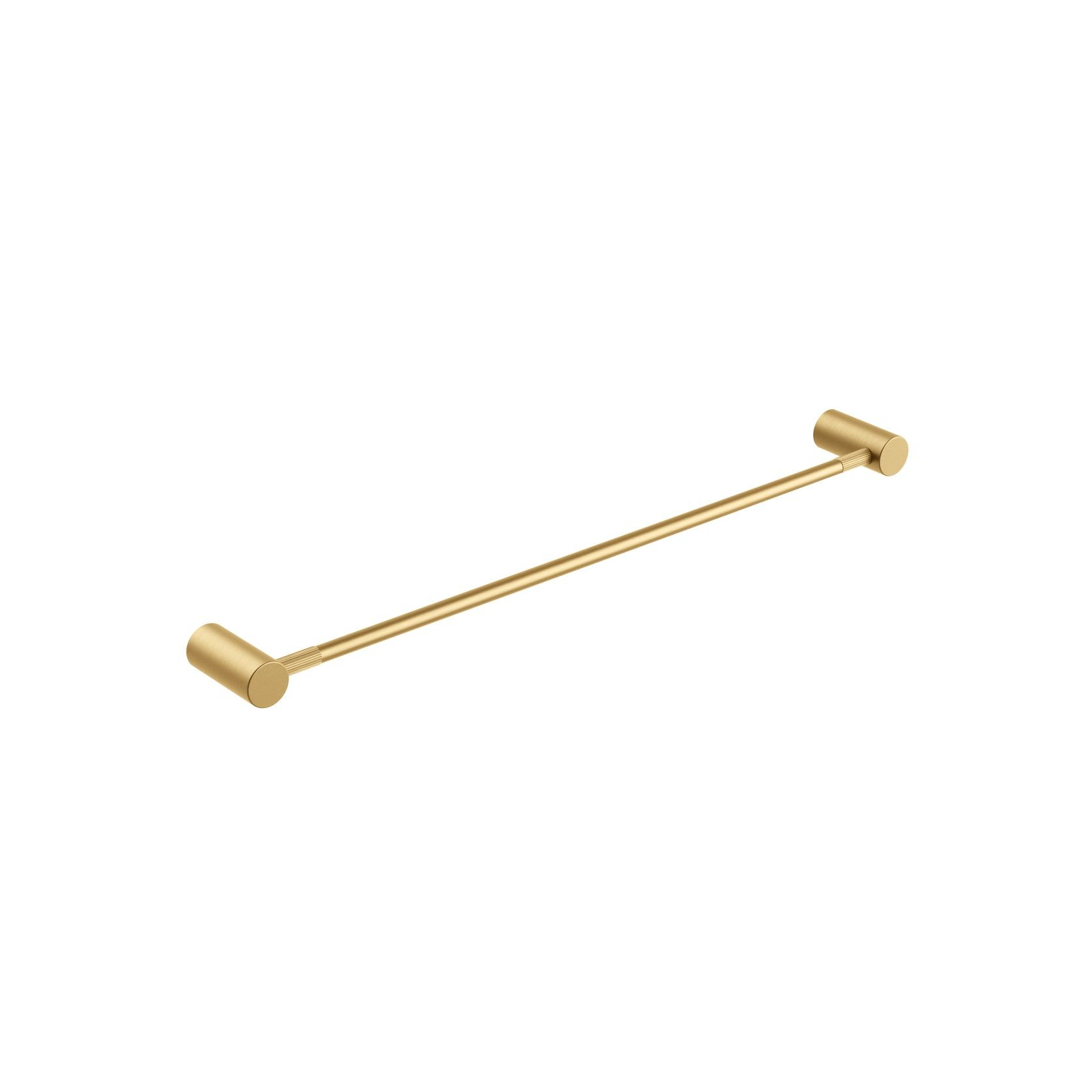 Caddence Single Towel Rail 600mm Brushed Brass gallery detail image
