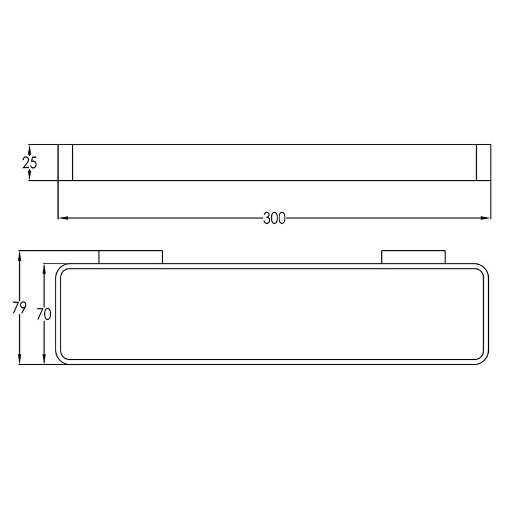 Urban Short Towel Rail 300mm Brushed Nickel gallery detail image