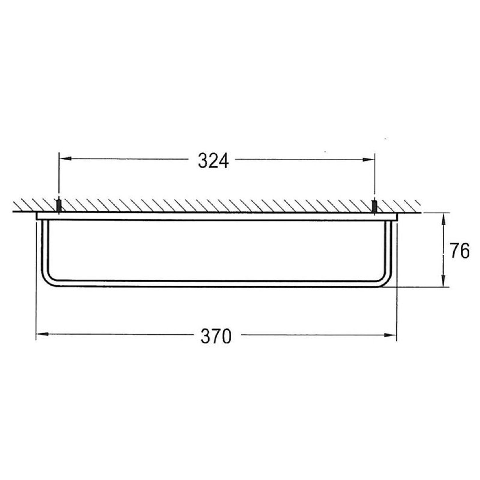 Cubic Short Towel Rail 370mm Chrome gallery detail image