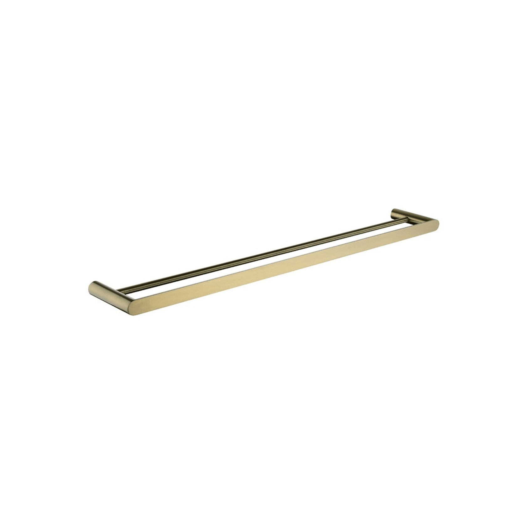 Rushy Double Towel Rail 800mm Brushed Brass gallery detail image