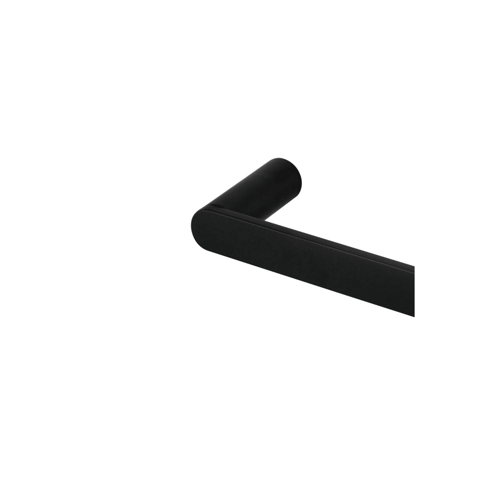 Rushy Single Towel Rail 800mm Matte Black gallery detail image