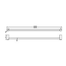 Zen SS316L Single Towel Rail 600mm | Graphite gallery detail image