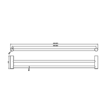 Zen SS316L Double Towel Rail 600mm | Brushed Gold gallery detail image
