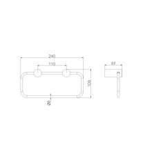 Zen SS316L Hand Towel Ring | Brushed Nickel gallery detail image