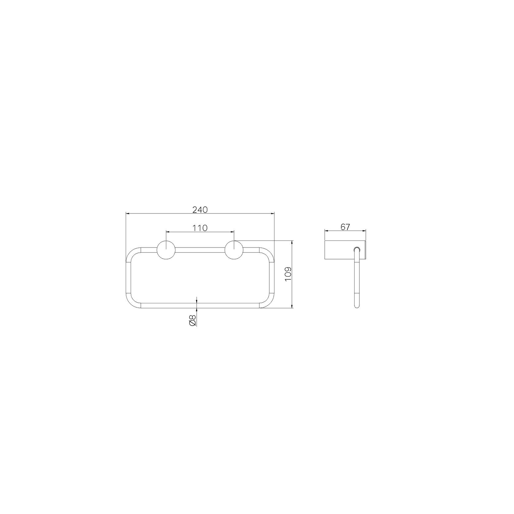 Zen SS316L Hand Towel Ring | Brushed Nickel gallery detail image