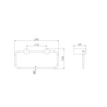 Zen SS316L Hand Towel Ring | Brushed Gold gallery detail image