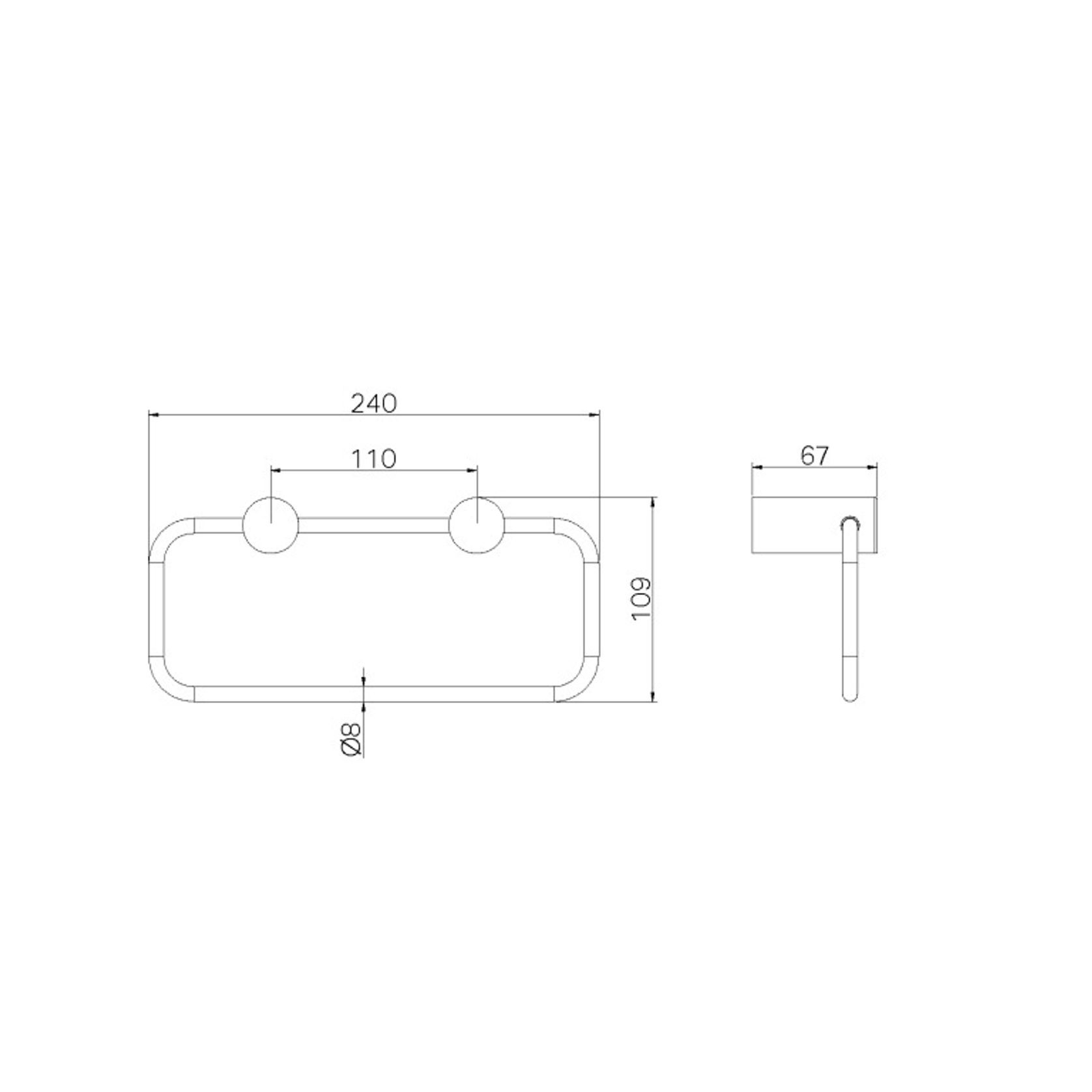 Zen SS316L Hand Towel Ring | Graphite gallery detail image