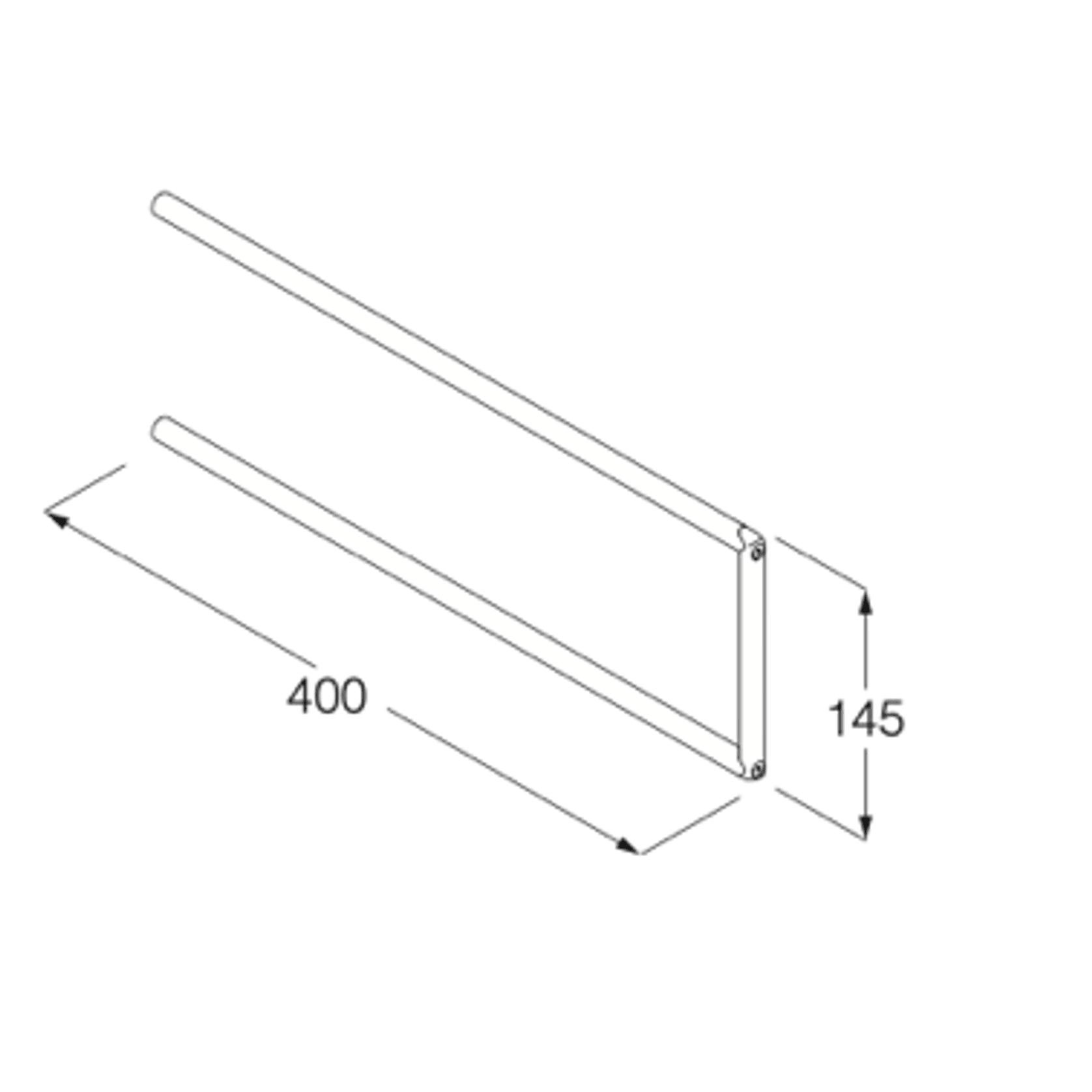 Minimal Vertical Towel Rail by Boffi gallery detail image