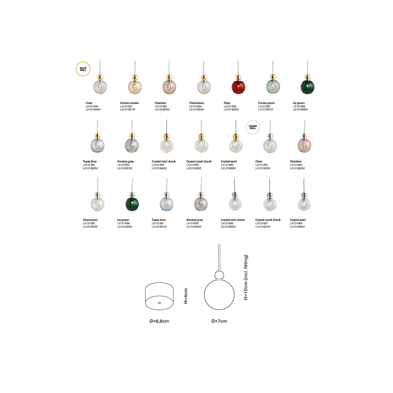 Uva 7cm Pendant Light gallery detail image