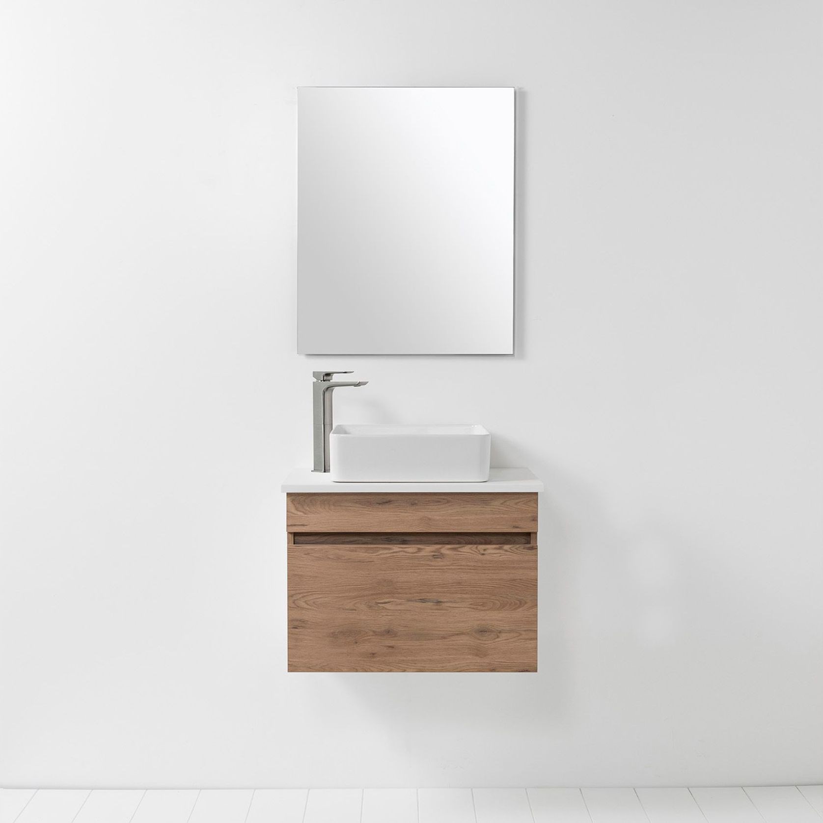 Soft Solid Surface Wall-Hung Vanity, 1 Drawer gallery detail image